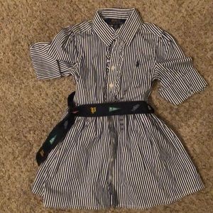 Striped Cotton Shirtdress